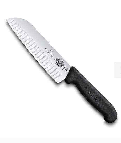 Ніж кухонний, побутовий Victorinox Fibrox Santoku (лезо: 170мм), чорний 5.2523.17 5.2523.17 фото